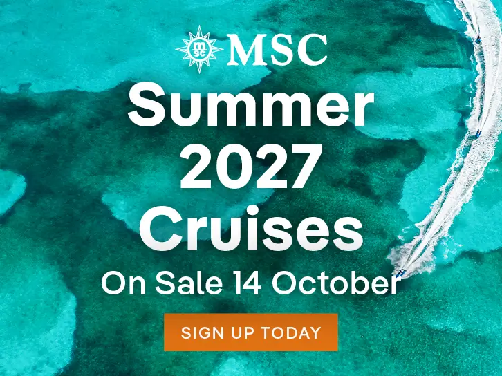 MSC Summer 2027 Cruises on sale 14th October
